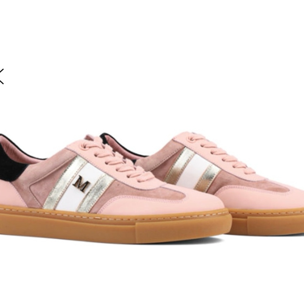 SALE! Super Cute! Blush Pink & Gold Women's Sneakers Barely Worn Size 37 EU 7 US